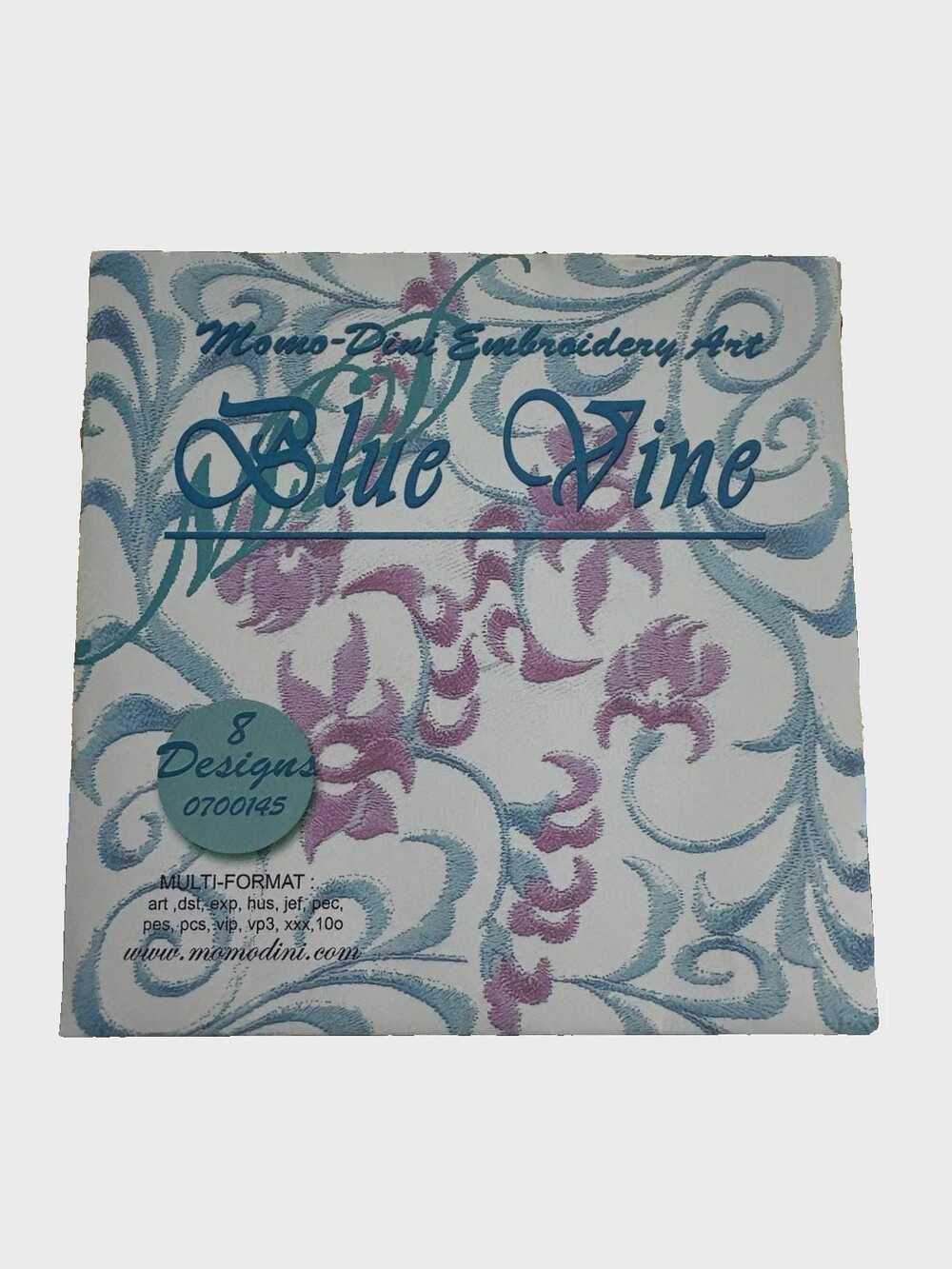 Momo-Dini Embroidery Art CD Blue Vine Multi Format Designs
